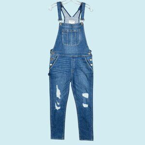 Frame Denim Women's Overalls Size Medium Amoroso Rip Distressed Straight Leg